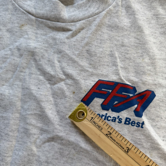 Vintage FFA America’s Best Gray Jerzees T-Shirt XL Agriculture Promo Tee - Picture 6 of 10